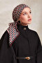 وشاح حريري بنمط كازاياكي - لون القرميد