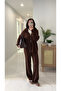 Millas Brown Zippered Knitted Trouser Set - 3
