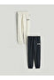 Anthracite Elastic Waist Boys' Jogger Sweatpants, Pack of 2