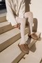 Cenara Women's Sahra Tutun Real Suede Ultramini Boots with Leather Straps Slippers - 4