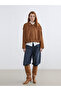 Shirt Collar Oversize Women's Suede Look Jacket - 3