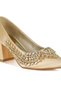 Women Satin Diamante Embellished Pumps in Beige - 5