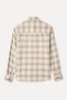Men's Beige Regular Fit Plaid Long Sleeve Shirt - 6