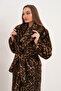 Full Length Mink Leopard Coat - 7