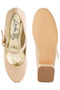 Women Studded Mary Jane Pumps in Beige - 4
