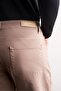 Beige 5 Pocket Casual Slim Fit Cotton 5 Pocket Trousers 1003255318 - 4
