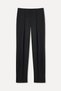 Women's Black Ribbed Stitched Skinny Pants