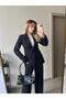 Palazzo Wide-Leg Pants with Quality Lining, Shoulder Pad Pieces, Waistband with Slight Shrinkage, Pocket Detail, Blazer Jacket Suit - 3