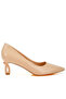Women Pointed Toe Fantasy Heel Pumps in Beige - 2