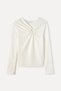 Women's Ecru Collar Detailed Fitted Modal Blouse - 4