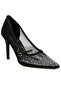 Women Mesh Rhinestone Stiletto Pump in Black