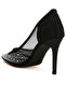 Women Mesh Rhinestone Stiletto Pump in Black - 3