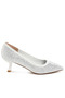 Women Breathable Flyknit Rhinestone Pumps in White - 2