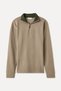 Men's Mink Color Zippered Stand Collar Sweatshirt