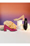 Women Block Heel Pumps in Beige - 2