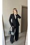 Palazzo Wide-Leg Pants with Quality Lining, Shoulder Pad Pieces, Waistband with Slight Shrinkage, Pocket Detail, Blazer Jacket Suit - 7