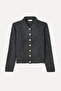 Women's Anthracite Polo Collar Buttoned Knitwear Cardigan - 4