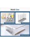 KESOL Sturdy 304 Stainless Steel Utensil Drying Rack Basket Holder with Hooks 3 Divided Compartments, Rust Proof, No Drilling - 3