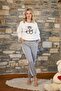 Aqua 26234 teddy bear plush legged banded home wear tracksuit set