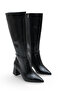 Women's Boots with Side Zipper, Heels, and Belt - 2