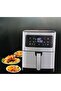 10L Digital Air Fryer, LED Touch Panel, 2400W, Temp Control 80-180°C, Timer, Silver & Black - 4