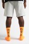 Orange Big 4Pack Unisex Lifestyle 4-Piece Towel Sole Organic Cotton Sports 4-Piece Socks Set - 4