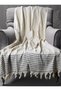 Buldan İşi Cotton 2-Piece Armchair Cover Set 180X150 cm - Woven Fabric Covering the Arms - Cream Gray - 2