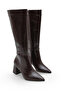 Women's Boots with Side Zipper, Heels, and Belt - 2