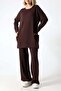Plain Polyviscose Fabric Double Suit – Relaxed Fit Tunic & Pants Combination - 4
