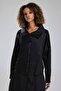 Women's Bat Sleeve Ribbed Detailed Design Shirt - 2