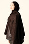 Premium Jacquard Shawl Wave Pattern - Brown