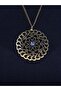 Natural Stone Lapis Natural Stone Round Model Ancient Woman Necklace Euk47Lps - 2