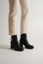 Liora 9 cm Heeled Chain Buckle Oval Toe Faux Leather Zipper Winter Women's Boots - 4