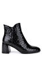 Women's Genuine Leather Black Patent Leather Classic Boots