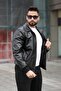 New Season Men's Lined Leather Jacket - 2