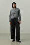 Belt Detailed Cashmere Jacket Gray