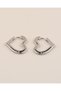 Lovelle Heart Hoop Steel Earrings - 3
