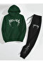 Gothic Style Two Piece Hoodie and Jogger Set