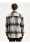 Gray Regular Fit Plaid Men's Lumberjack Shirt Jacket - 6