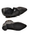 Black Fur Lined Zippered Women's Heeled Boots Pc-54975 Z - 5