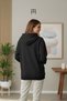 100% Cotton Unisex Unprinted Black Basic Hoodie with Pocket Regular Fit - 3