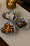 Lemon Patterned Heart-Shaped Snack Bowl-Jam Bowl-Breakfast Bowl – Presentation and Serving Bowls - 3