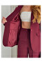 Women's Burgundy Blazer Jacket and Trousers Set | Office & Chic Suit - 7