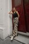 Geometric Pattern Satin Fabric Long Skirt (Suitable for Hijab) - 3