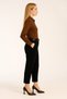 Suede Fabric Women's Pants with Belt and Drawstring - 2
