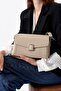 Soft Leather Crossbody and Shoulder Bag with Multi-Compartment Lock Detail