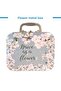 Fl-44 Flower Metal Box |   Storage Box with Handle, Floral Pattern Metal Organizer 20.5X17X6.5 cm