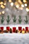 5-Piece New Year Decoration Artificial Pine Branch 26 cm
