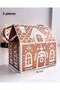 Christmas Cookie House Design Decorative Box 2 Pieces 9.5X14.5X16 cm Christmas Gift Box (Disassembled)