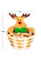 Christmas Ornament Basket with Deer Figure Brown-Red 10X11 Cm. - 4